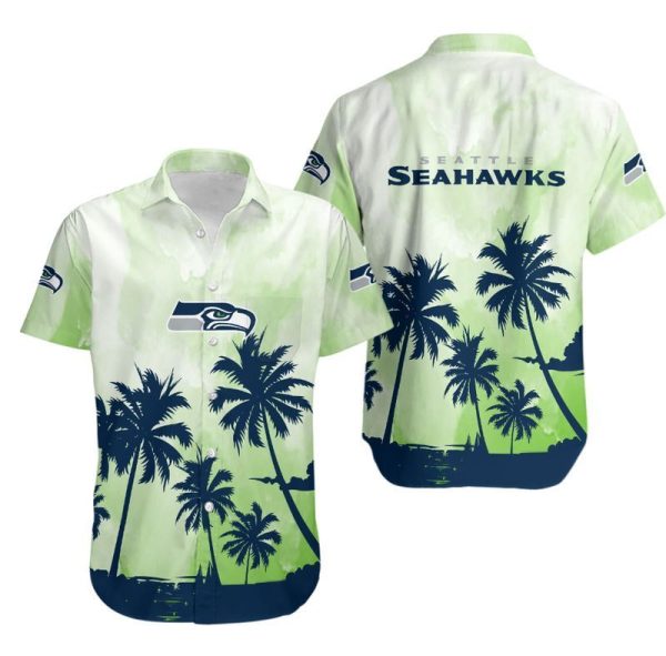 Seattle Seahawks Coconut Trees NFL Gift For Fan Hawaiian Graphic Print