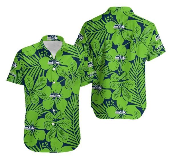 Seattle Seahawks Flower Hawaii Shirt and Shorts Summer Collection H97