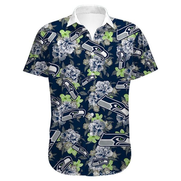 Seattle Seahawks Hawaiian Shirt flower summer 2022 gift for fans