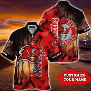 Tampa Bay Buccaneers Hawaiian Shirts tropical island personalized