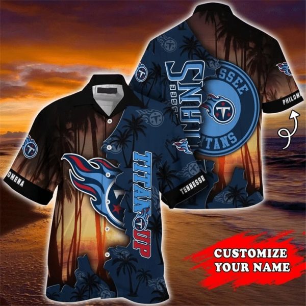 Tennessee Titans Hawaiian Shirt tropical island personalized