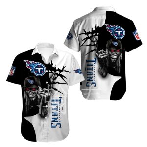 Tennessee Titans button-up shirt Iron Maiden gift for Halloween