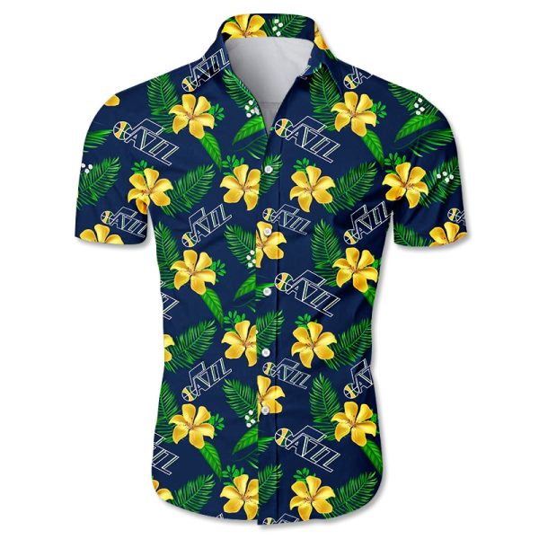 Utah Jazz Hawaiian Shirt Tropical Flower summer