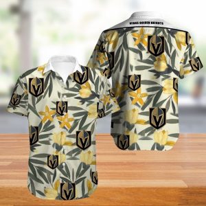 Vegas Golden Knights Hawaiian Shirt Tropical Flowers summer for fans