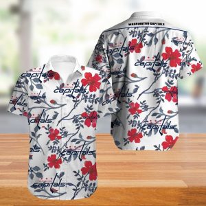 Washington Capitals Hawaiian Shirt Tropical Flowers summer for fans